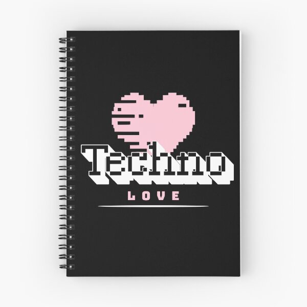 Item preview, TECHNO - 8 bit Love Heart (White)  designed and sold by Discothreadz.