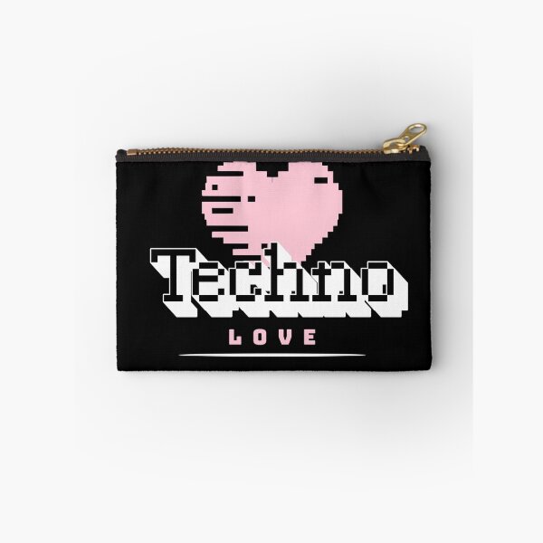 Item preview, TECHNO - 8 bit Love Heart (White)  designed and sold by Discothreadz.