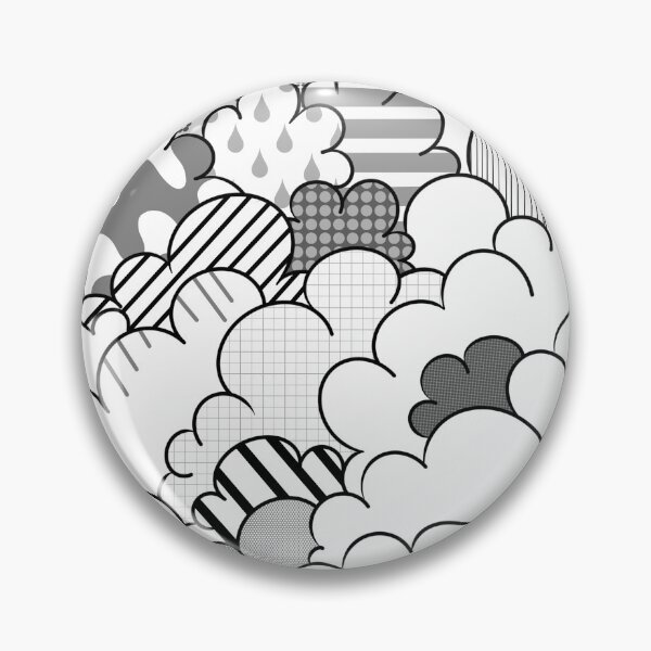 Item preview, Cartoon Cumulus - Light Noir Patchwork designed and sold by atalablues.