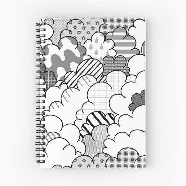 Item preview, Cartoon Cumulus - Light Noir Patchwork designed and sold by atalablues.