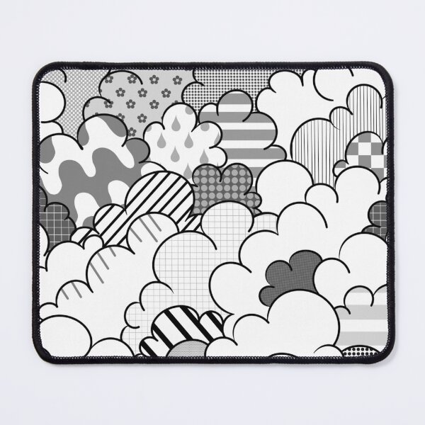 Item preview, Cartoon Cumulus - Light Noir Patchwork designed and sold by atalablues.