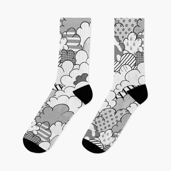 Item preview, Cartoon Cumulus - Light Noir Patchwork designed and sold by atalablues.