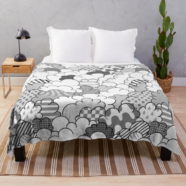 Item preview, Cartoon Cumulus - Light Noir Patchwork designed and sold by atalablues.