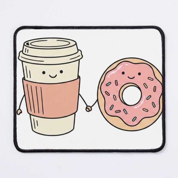Item preview, Kawaii Coffee and Donut T-Shirt,Perfect Couple Gift Top designed and sold by GADS_STUDIO.