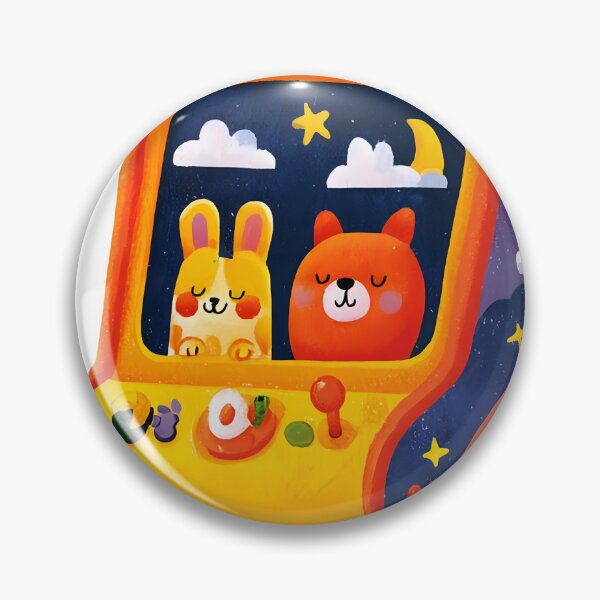 Item preview, Cute Orange Arcade Game Machine with Rainbow Sticker designed and sold by AMIDATORA.
