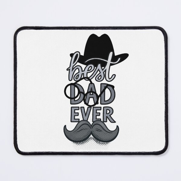 Item preview, Best Dad Ever with Black/White/Gray Mustache, Glasses & Hat designed and sold by jeweleddesigns.