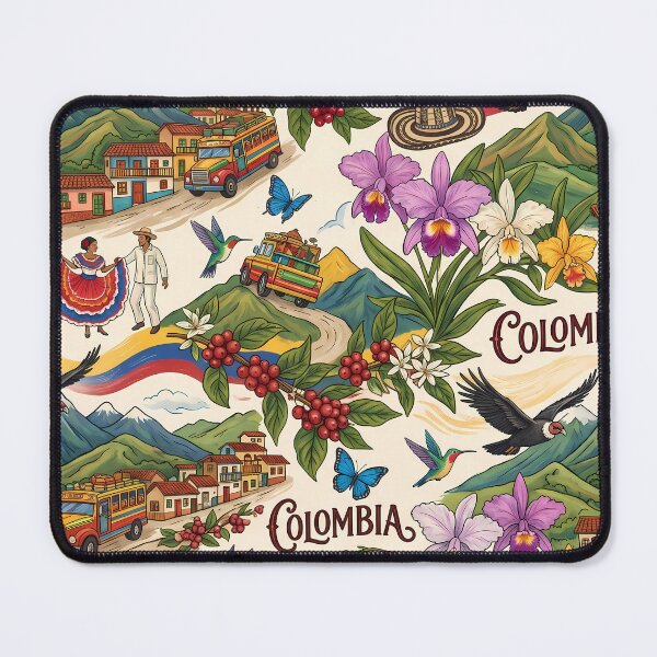 Item preview, Colombia Coffee Mountains Nature Beach Flowers Animals designed and sold by ART ATTACK ZONE.