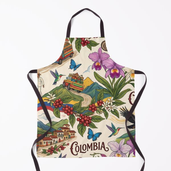 Item preview, Colombia Coffee Mountains Nature Beach Flowers Animals designed and sold by ART ATTACK ZONE.