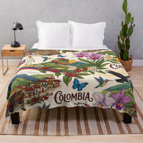 Item preview, Colombia Coffee Mountains Nature Beach Flowers Animals designed and sold by ART ATTACK ZONE.