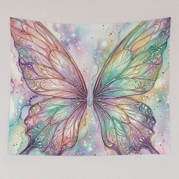 Item preview, Celestial Prism Butterfly Wings – Ethereal Watercolor Fantasy Illustration designed and sold by Dream Bloom Gallery.
