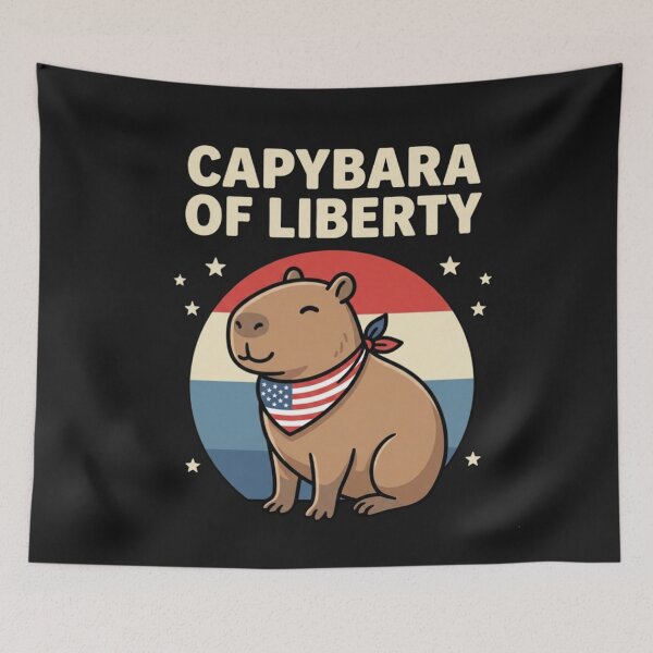 Item preview, Capybara of Liberty Funny Capybara Lovers 4th of July designed and sold by DesignbyAACreations .