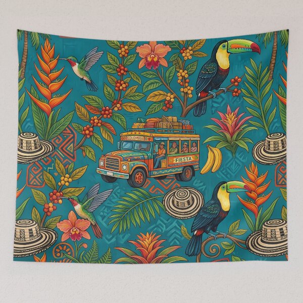 Item preview, Cartagena Colombia Coffee Mountains Nature Beach Flowers Animals designed and sold by ART ATTACK ZONE.