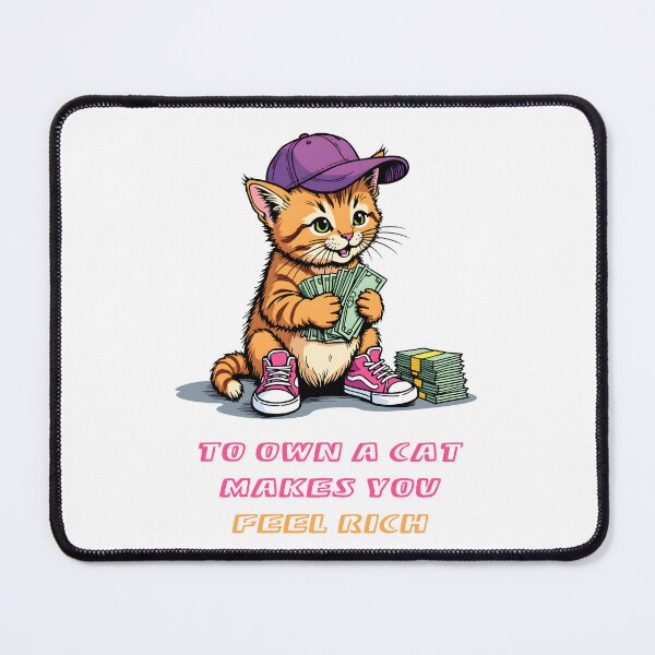 Item preview, Cat Makes You Feel Rich - Cat Cartoon designed and sold by Museum Of Non-Existing Art.