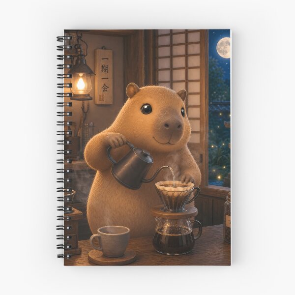 Item preview, Cozy Capybara - Brewing Pour Over Coffee in Japan designed and sold by LuisWorks.