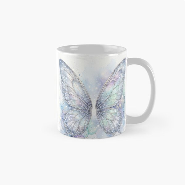 Item preview, Frostlight Celestial Butterfly Wings – Winter Fairy Watercolor Fantasy Art designed and sold by Dream Bloom Gallery.