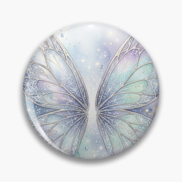 Item preview, Frostlight Celestial Butterfly Wings – Winter Fairy Watercolor Fantasy Art designed and sold by Dream Bloom Gallery.