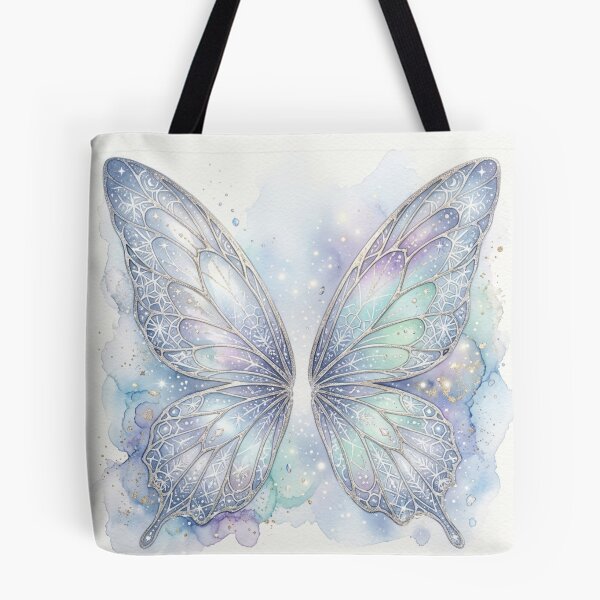 Item preview, Frostlight Celestial Butterfly Wings – Winter Fairy Watercolor Fantasy Art designed and sold by Dream Bloom Gallery.