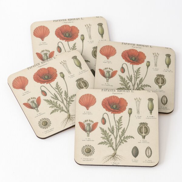 Item preview, Vintage Botanical Poppy Illustration designed and sold by Girlsale.