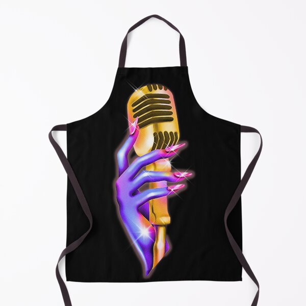 Item preview, Neon Purple Hand Holding Golden Microphone Pop Art designed and sold by rich-moda.