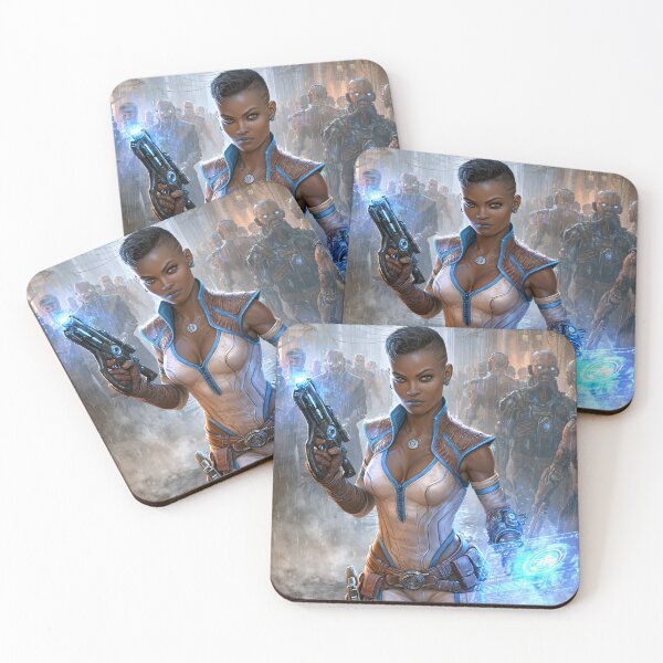 Item preview, Cybernetic Bounty Hunter Warrior Portrait designed and sold by NeoArvish.