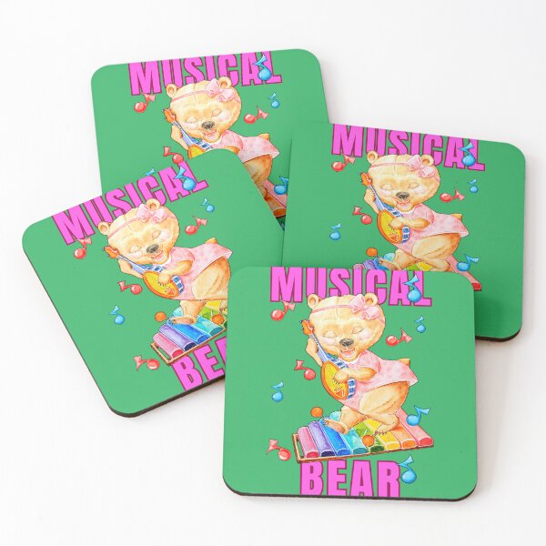 Item preview, Musical Bear Stickers and Pins designed and sold by DennisKing.