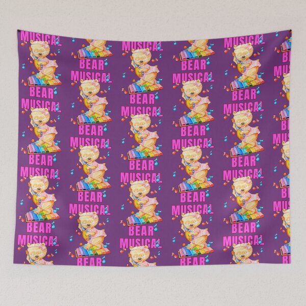 Item preview, Musical Bear Stickers and Pins designed and sold by DennisKing.