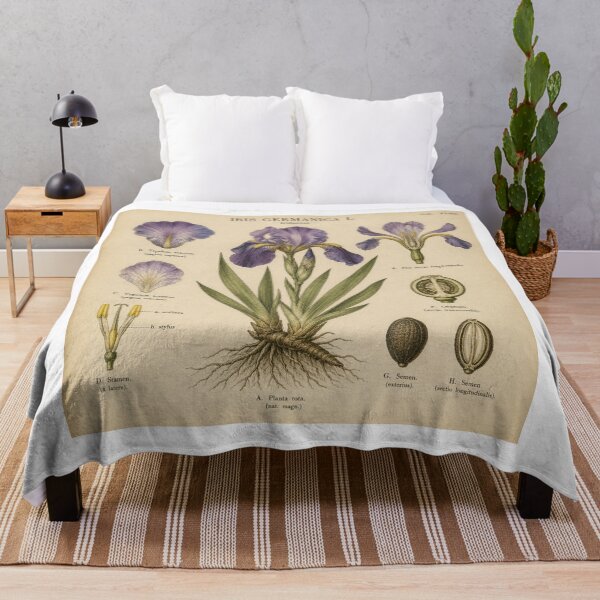 Item preview, Vintage Purple Iris Botanical Illustration designed and sold by Girlsale.