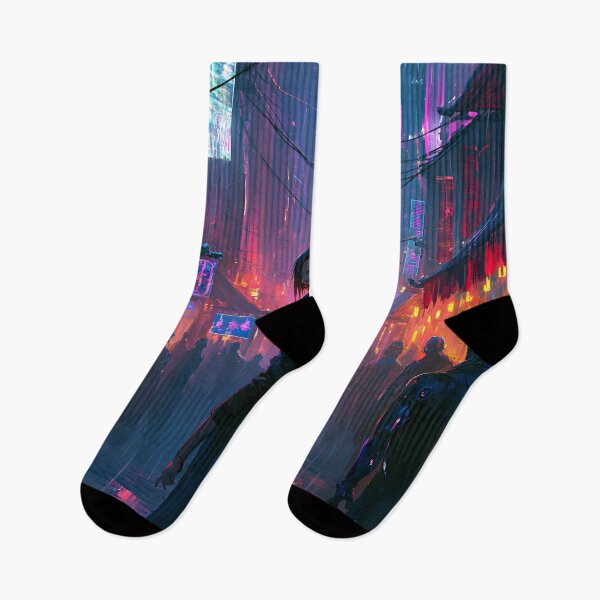 Item preview, Bounty Hunter in Neon Crimson Rain designed and sold by NeoArvish.
