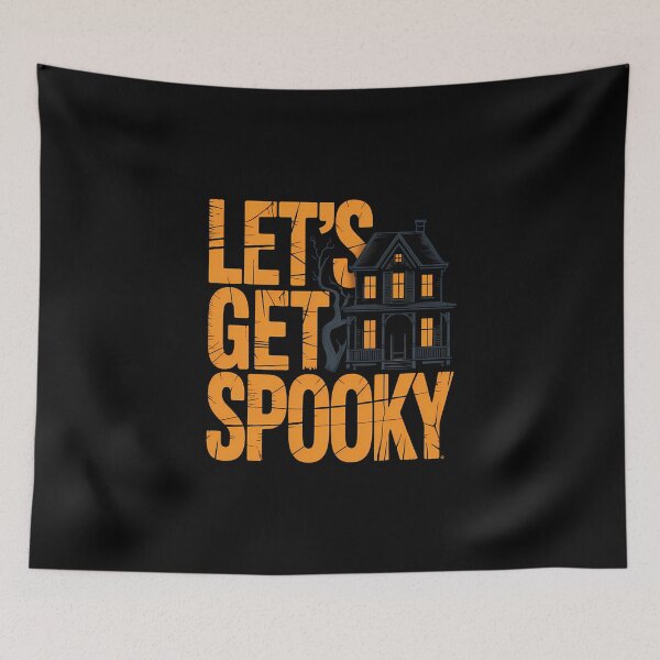 Item preview, Let's Get Spooky Haunted House Halloween Shirt designed and sold by Raw Tigers.