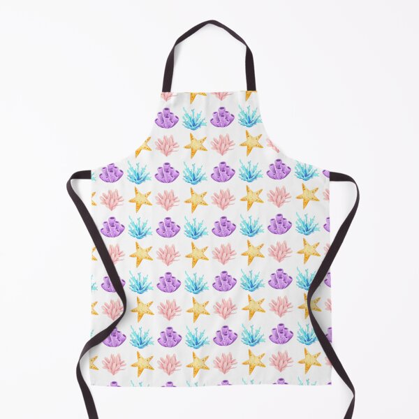 Item preview, Colorful Watercolor Coral and Starfish Seamless Pattern designed and sold by FestivityFinds.