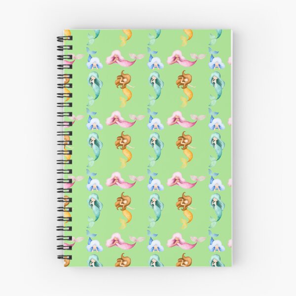 Item preview, Cute Pastel Colorful Mermaids Mint Green Seamless Pattern designed and sold by FestivityFinds.