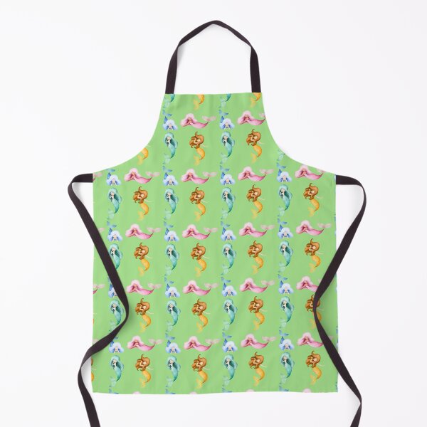 Item preview, Cute Pastel Colorful Mermaids Mint Green Seamless Pattern designed and sold by FestivityFinds.
