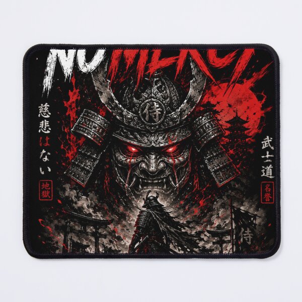 Item preview, No Mercy Samurai Oni Mask designed and sold by Skedart.