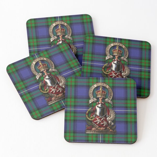 Item preview, Robertson Modern Hunting Tartan and Arms for the Chief of Clan Donnachaidh designed and sold by Kirrindy Designs.
