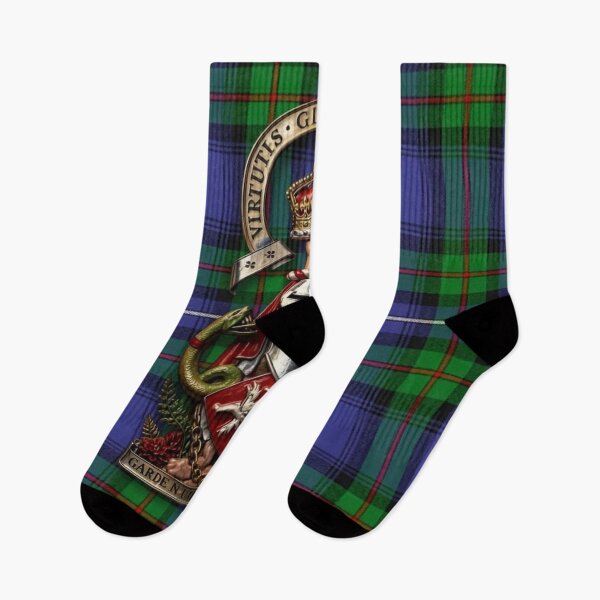 Item preview, Robertson Modern Hunting Tartan and Arms for the Chief of Clan Donnachaidh designed and sold by Kirrindy Designs.