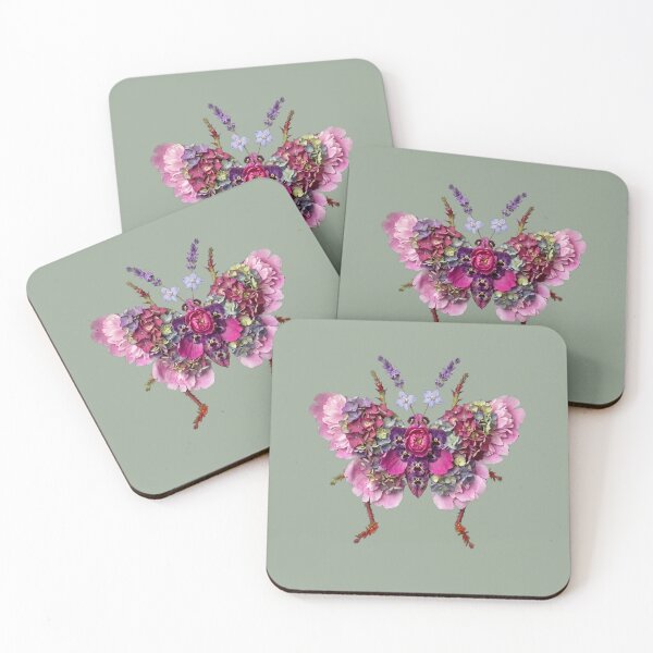 Item preview, Botanical Pink Butterfly Floral Wings designed and sold by capricedefille.