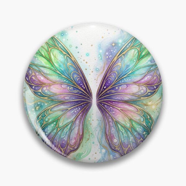 Item preview, Aurora Whisper Butterfly Wings – Enchanted Watercolor Fairy Fantasy Art designed and sold by Dream Bloom Gallery.
