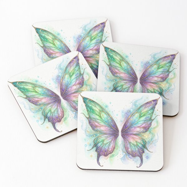 Item preview, Aurora Whisper Butterfly Wings – Enchanted Watercolor Fairy Fantasy Art designed and sold by Dream Bloom Gallery.