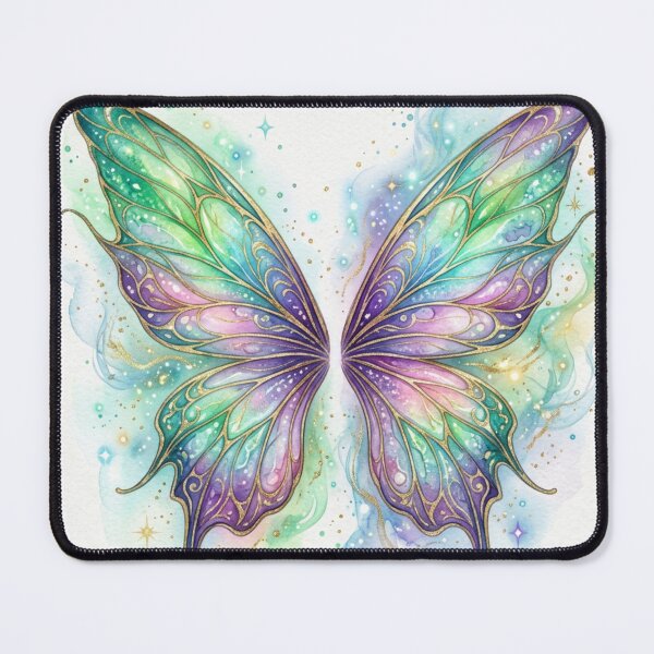 Item preview, Aurora Whisper Butterfly Wings – Enchanted Watercolor Fairy Fantasy Art designed and sold by Dream Bloom Gallery.