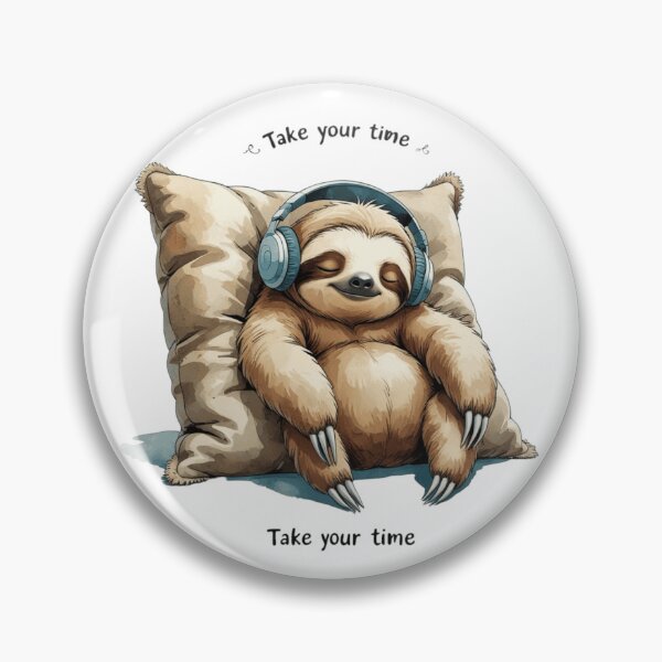 Item preview, Take Your Time Cute Sloth Mental Health Self Care Watercolor designed and sold by AQUILAKREO.