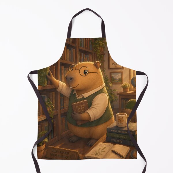 Item preview, Cute Capybara Reading Books - Cozy Library Kawaii Aesthetic designed and sold by LuisWorks.