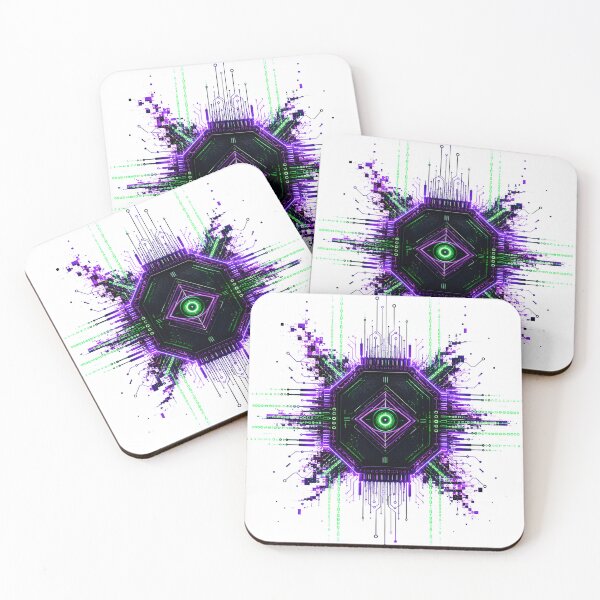 Item preview, Void Intel Cybernetic Hexagon Circuit Core Artwork designed and sold by RiteshCenter .