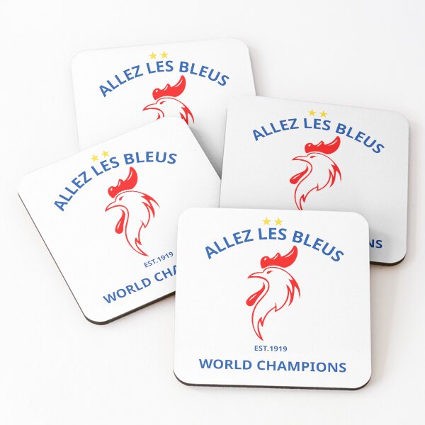 Item preview, Allez Les Bleus Rooster Football Fans Crest designed and sold by WildTrace.
