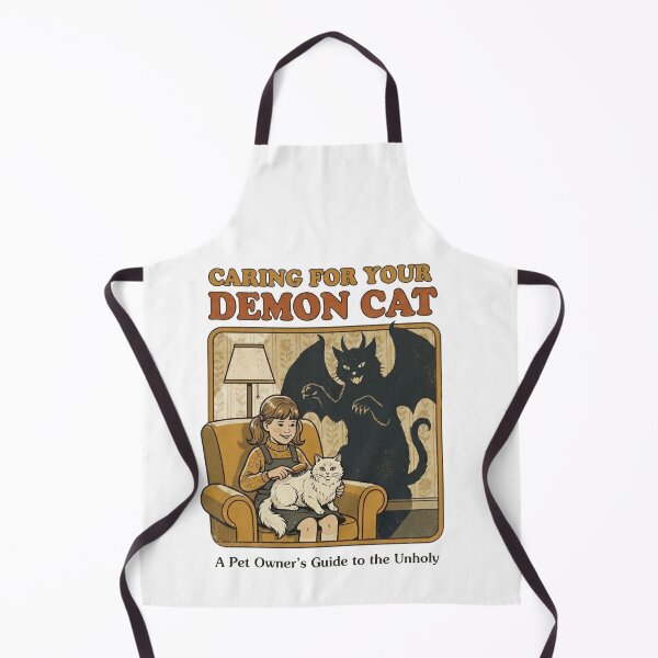 Item preview, Caring For Your Demon Cat - Funny Retro Dark Humor designed and sold by ZUVLEX.