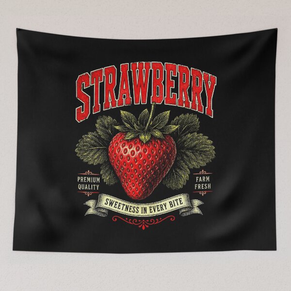 Item preview, Strawberry Vintage Label Farm Fresh designed and sold by graphixpolash.