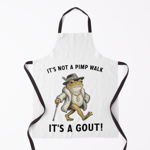 Item preview, It's Not A Pimp Walk It's Gout Funny Frog Meme designed and sold by nosu-art-pod.