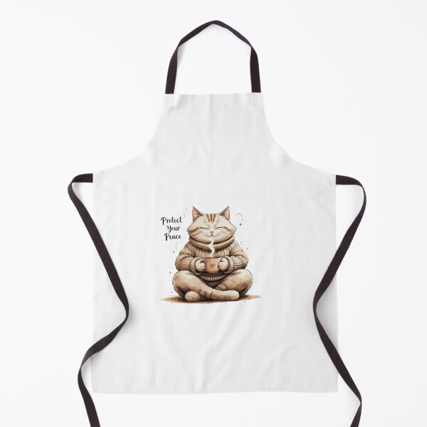 Item preview, Protect Your Peace Cute Cat Mental Health Self Care Watercolor designed and sold by AQUILAKREO.
