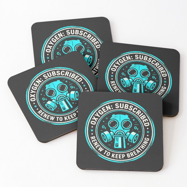 Item preview, Oxygen Subscription Corporate Dystopia Badge designed and sold by SplashTastic.