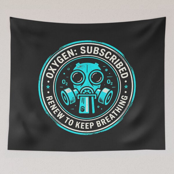 Item preview, Oxygen Subscription Corporate Dystopia Badge designed and sold by SplashTastic.