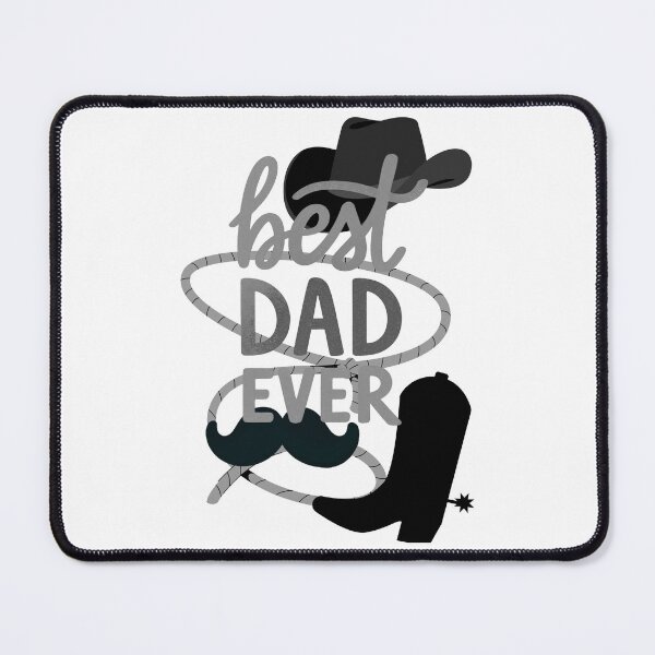 Item preview, Best Dad Ever with Black/White/Gray Mustache, Hat & Boots designed and sold by jeweleddesigns.